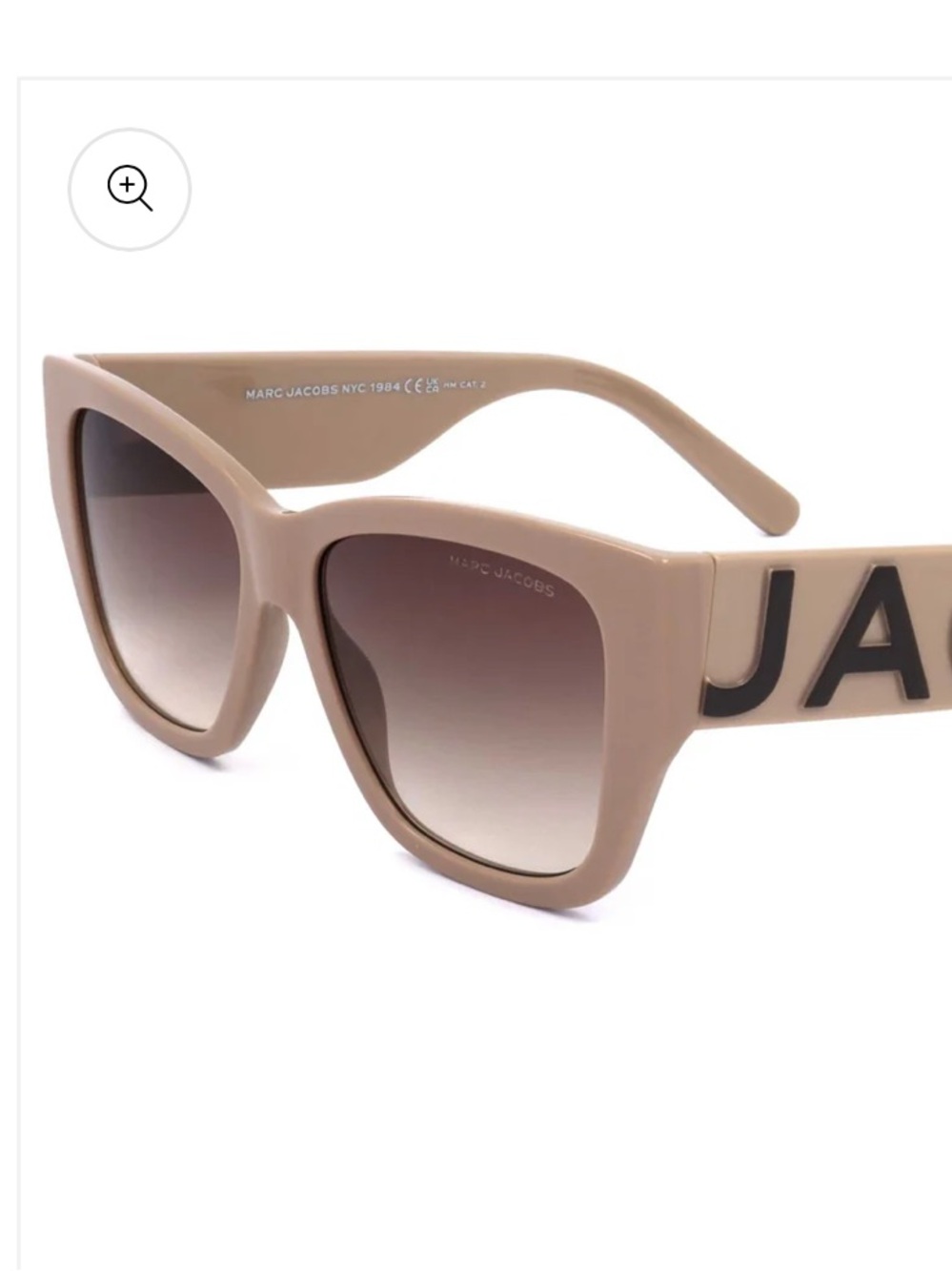 Fabulous Marc Jacobs Taupe Nude Brown Square-Edge Sunglasses - Picture 13 of 13